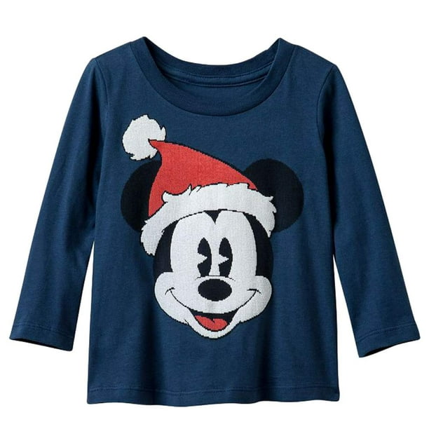 Toddler Kids Tee T-shirt Infant Baby Body Imprimé Noël Mickey Mouse Happy